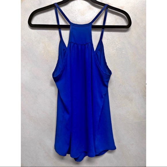 Blue Flowy Spaghetti Strap Top - Picture 2 of 6